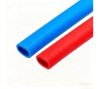 Red and Blue Insulated Pipes, Pipe Insulation Materials, Flexible Hoses, Thermal Insulation, Moisture-Proof, Heat Retention, Water Pipe Freeze-Proof Sleeves(Red,ID-25mm/T-15mm)