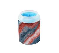 Red and Blue Marble Texture Reusable Pet Paw Cleaner Cup Soft Silicone Bristles Pets Bathing Brush for Dogs Cats limpiador de patas para perro