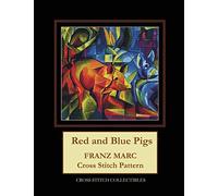 Red and Blue Pigs: Franz Marc Cross Stitch Pattern