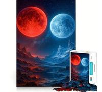 Red And Blue Planet Landscape Jigsaw Puzzles for Teenagers 1000 Piece Thought Toy Calm Escape Precise Edge Amazing Present (38x52cm)