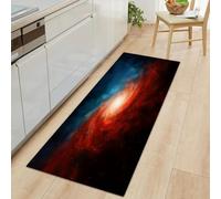 Red and Blue Spirals Galaxies Runner Rug for Entryway 60 x 180 cm Long Carpet, Space Art Rug Runners Bedroom Floor - Washable Non-shedding Carpets for Hallway Entryway Kitchen