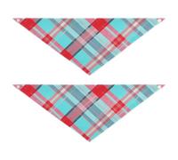 Red and Blue Square Dog Bandanas Bulk Adjustable Bib Handkerchief Cute Pet Holiday Accessories Decor for Dogs Cats