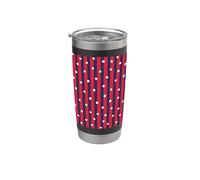 Red and Blue Stripes White Polka Dots Stainless Steel Insulated Tumbler