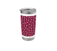 Red and Blue Stripes White Polka Dots Stainless Steel Insulated Tumbler
