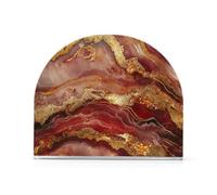 Red and Gold Marble Texture Acrylic napkin holder flat for party, wedding,events freestanding commercial napkin dispenser home decor for Picnic Bar Rustic
