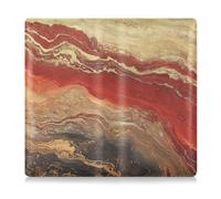 Red and Gold Marble Texture Leather Car insurance and registration card holder Auto Truck Comparment Accessories Case for ID, Driver's License, Key Contact Information Cards, red And gold marble
