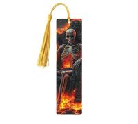 Red and Gold Masks Feather Balloons and Roses (3) Unique Double-Sided Artwork Printed Wooden Bookmarks, Artistic Book Accessories Birthday Presents for Men Women Presents for Book Lovers