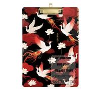 Red and Gold Phoenix Customize Art clipboard Hard Board for Teacher Portfolio clipboard Size 9 x 12