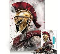 Red And Gold Warrior Jigsaw Puzzles 1000 Pieces for Teenagers Raise Memory Easy Leisure Clean Edge Xmas Surprise (38x26cm)