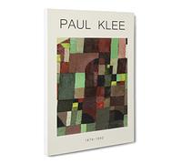 Red And Green Architecture By Paul Klee Canvas Print | Gallery Wrapped 30mm Frame Wall Art | 20x14 inches | Ready to Hang | Classic Cityscape Picture | Living Room Bedroom Lounge Office