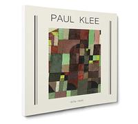 Red And Green Architecture By Paul Klee Canvas Print | Gallery Wrapped 30mm Frame Wall Art | 20x20 inches | Ready to Hang | Classic Cityscape Picture | Living Room Bedroom Lounge Office