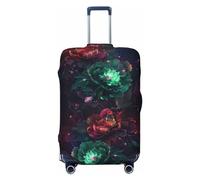 Red and Green Carnation Travel Luggage Covers - Elasticity Suitcase Covers Protector for Luggage 18-32 Inch