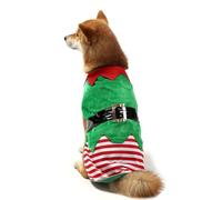 Red and Green Costume Pet Clothes Holiday Photo Props for Christmas from Small Dog to Large Dog