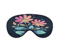 Red and Green Leaves Eye Mask with Adjustable Strap Soft Breathable Sleep Mask for Home Office Travel Airplane Light Blocking Comfortable Eye Covers for Women Men