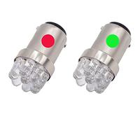 Red and Green Marine Led Lights Bulb for Boat Navigation Lights, Shangyuan 90 1004 BA15D Led Bulb for Bow Light, Port Light Starboard Light, Navigation Lights for Boats Led, Led Boat Lights, DC12V