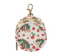 Red and Green Playful Hedgehog Christmas Baby Boy Pacifier Holder Case Portable Key Chain Wallet, Everything Storage pouching estuches para guardar chupones
