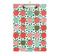Red and Green Polka Dot Apples Police Ticket clipboard Standard Hole for 5th Grade Classroom Essentials for Teachers Size 9 x 12 Silver