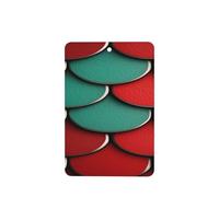 Red And Green Simple Pattern Car Air Fresheners 4 Pcs Hanging Scented Cards Fragrance Scented Cards For Car Aromatherapy Tablets