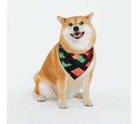 Red and Green Square Pet Scarf for Dogs - Triangle Drool Scarf Suitable for Small, Medium, and Large Dogs, Black, Dog Bandanas
