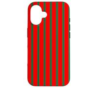 Red And Green Striped Phone Case Girl Winters Stripe Case for iPhone 16