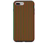 Red And Green Striped Phone Case Girl Winters Stripe Case for iPhone 7 Plus/8 Plus