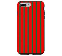 Red And Green Striped Phone Case Girl Winters Stripe Case for iPhone 7 Plus/8 Plus