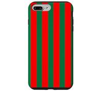 Red And Green Striped Phone Case Girl Winters Stripe Case for iPhone 7 Plus/8 Plus