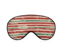 Red and Green Stripes Sleep Mask Eye Mask for Sleeping Breathable Blackout Sleeping Masks with Adjustable Strap Soft Eye Cover Comfortable Blindfold Eyeshade for Night Sleeping Travel Nap