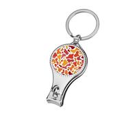 Red and Orange Organic Pattern Nail Clippers Toenail Clipper Cutters Professional Nail Trimmer Nail Cuticle Cutter for Women Men