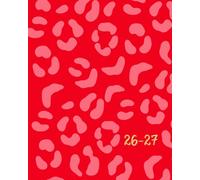 Red and Pink Planner 26-27: Monthly 2026-2027 Leopard Cheetah Calendar for Women, Cute Animal Print, Large Two Year Agenda