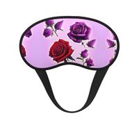 Red and Purple Roses It is a Black-Rimmed Eye mask. The Soft Eye mask can Improve Sleep Quality and is Suitable for Indoors, Outdoors and Traveling.
