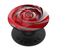 Red and White Abstract Geometric Fibonacci Spiral PopSockets Adhesive PopGrip