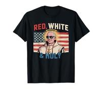 Red And White And Holy American Pope 2025 Catholic New Pope T-Shirt