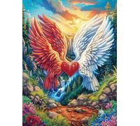 Red And White Angel Wings 1000 Piece Count Premium Jigsaw Puzzle Fantástico Cuento De Hadas Animal For Adults Teens 14+ Concentration Training Indoor Game Family Game Night Creativity Gift Giving 100
