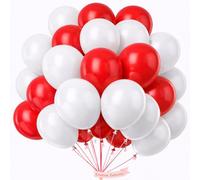 Red and white balloons 5 Inch Red White Latex Balloons for Balloon Arch Birthday Wedding Baby Shower Bridal Shower Carnival Theme Party Decoration 100 Pack
