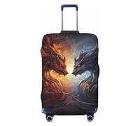 Red and White Beast Travel Luggage Covers - Elasticity Suitcase Covers Protector for Luggage 18-32 Inch