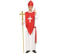 Red and white cardinal costume for men