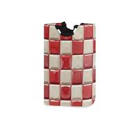 Red and White Checkerboard laundry baskets,folding and waterproof clothes hamper with sturdy handle for toys clothing 51L storsge