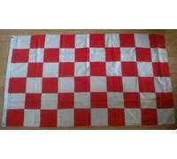 Red and White Checkered Large Flag - 5' x 3'.