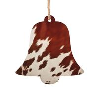 Red And White Cowhide Christmas Wooden Pendant, Stylish And Cute In Design, A Foil For The Festive Atmosphere