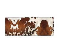Red and white cowhide Mouse Pad 12x31.5in - Extended Gaming & Desk Mat