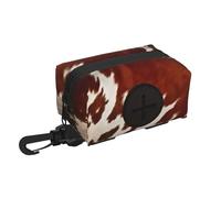 Red And White Cowhide Pet Travel Garbage Bag Storage Bag Is Soft And Lightweight, The Perfect Accessory For Taking Dogs For Walks, Runs, And Hikes