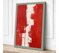 Red and White Division Canvas Wall Art Print 18x12 Inch | Ready to Hang, Gallery Wrapped, Fade-Resistant Inks, Securely Packaged, UK Made