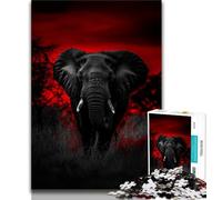 Red And White Elephant 1000 Piece Jigsaw Puzzles for Teenagers,Family Game Stress Reliever Difficult Challenge Artists Collection,Fine Art (50x75cm)