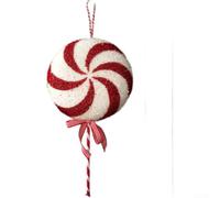 Red and White Foam Lollipop Christmas Ornaments, | Lightweight Holiday Tree Decorations for Wreaths and Seasonal Displays, Festive Shaped Pendant 27x12cm