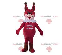 Red and white fox REDBROKOLY Mascot looking nasty