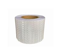 Red and White Hazard Caution Tape, Self Adhesive Reflective Tape Multicolor 25M x 10Cm 0.4Mm(Wit)