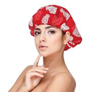 Red And White Hearts And Love,Adult's Satin Sleeping Cap - Women's Elastic Sleep Bonnet, Adjustable Overnight Hair Cover