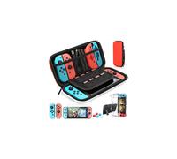 (Red and White) HEYSTOP Switch Carrying Bag for Nintendo Switch Case with 9 in 1 Nintendo Switch Accessories Kit and 6 Pcs Thumb Grip