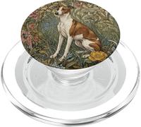 Red and White Italian Grehound or Whippet Vintage PopSockets PopGrip for MagSafe